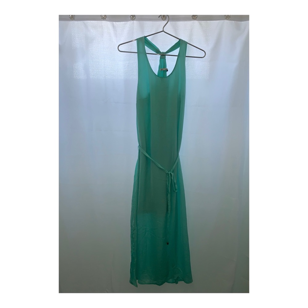 Blue mini slit dress